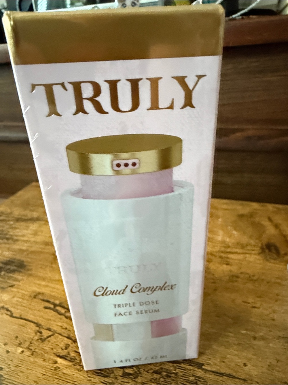 TRULY Face Serum Bottle in Pink and Gold